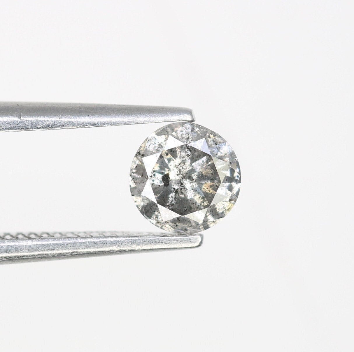 0.41 CT Natural Salt and Pepper Brilliant Cut Loose Diamond |Perfect for Proposal Ring, Diamond Pendant, or Gift for Her |Gold Ring Diamonds