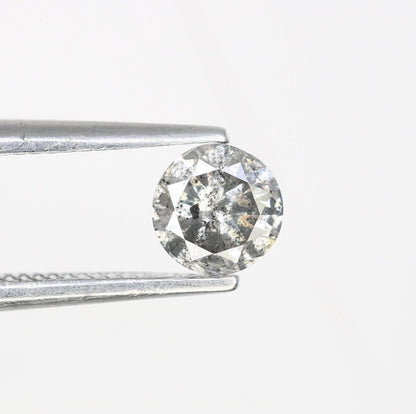 0.41 CT Natural Salt and Pepper Brilliant Cut Loose Diamond |Perfect for Proposal Ring, Diamond Pendant, or Gift for Her |Gold Ring Diamonds