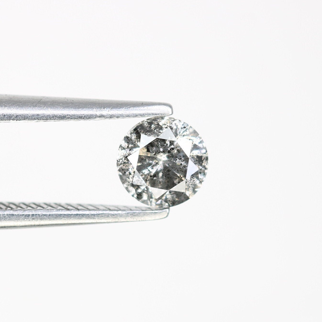 0.41 CT Salt and Pepper Round Brilliant Cut Diamond | Ideal for Engagement or Wedding Ring | Perfect Gift for Wife | Gold Ring Diamonds