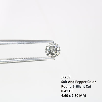 0.41 CT Natural Salt and Pepper Brilliant Cut Loose Diamond |Perfect for Proposal Ring, Diamond Pendant, or Gift for Her |Gold Ring Diamonds