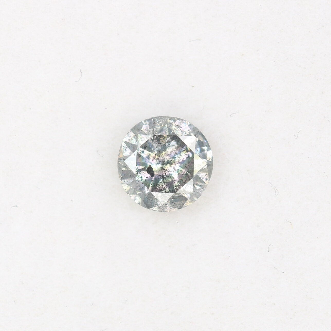0.41 CT Natural Salt and Pepper Brilliant Cut Loose Diamond |Perfect for Proposal Ring, Diamond Pendant, or Gift for Her |Gold Ring Diamonds