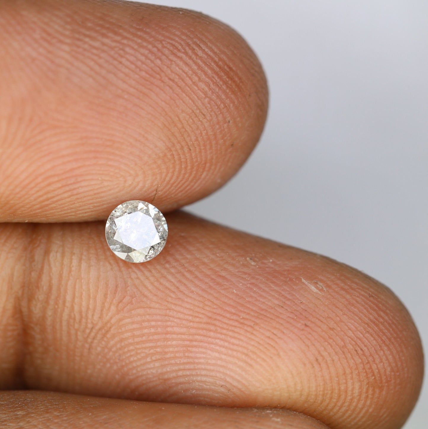 0.42 CT Salt and Pepper Diamond | Brilliant Cut Natural Stone for Wedding Jewelry & Custom Designs | Ideal Gift for Daughter