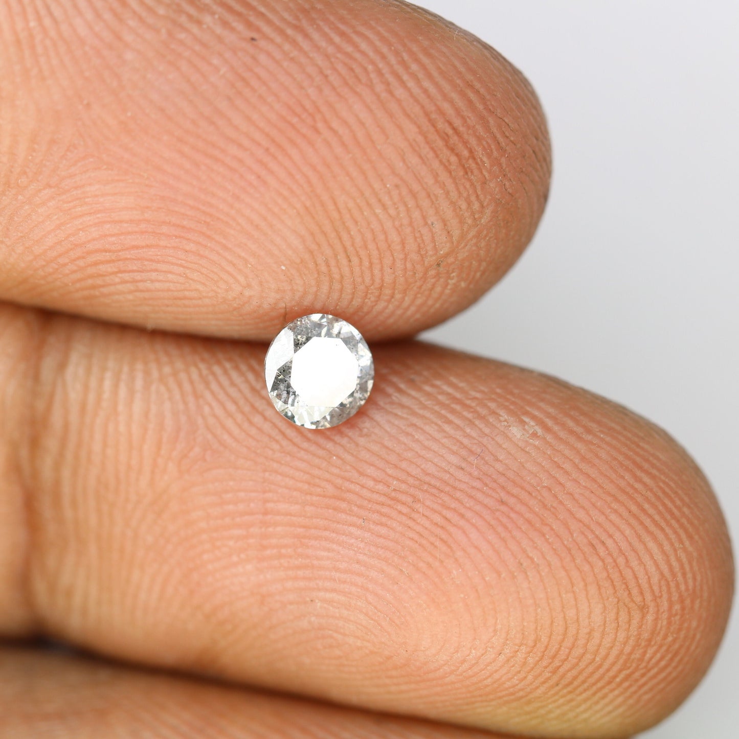 0.41 CT Natural Salt and Pepper Brilliant Cut Loose Diamond |Perfect for Proposal Ring, Diamond Pendant, or Gift for Her |Gold Ring Diamonds