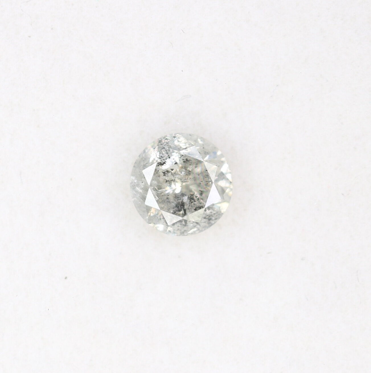 0.42 CT Salt and Pepper Diamond | Brilliant Cut Natural Stone for Wedding Jewelry & Custom Designs | Ideal Gift for Daughter