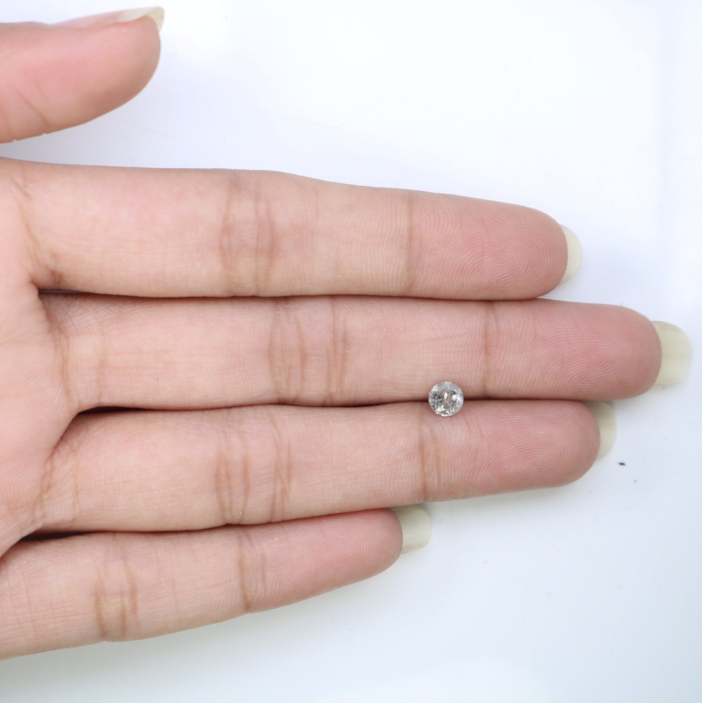 0.42 CT Salt and Pepper Diamond | Brilliant Cut Natural Stone for Wedding Jewelry & Custom Designs | Ideal Gift for Daughter