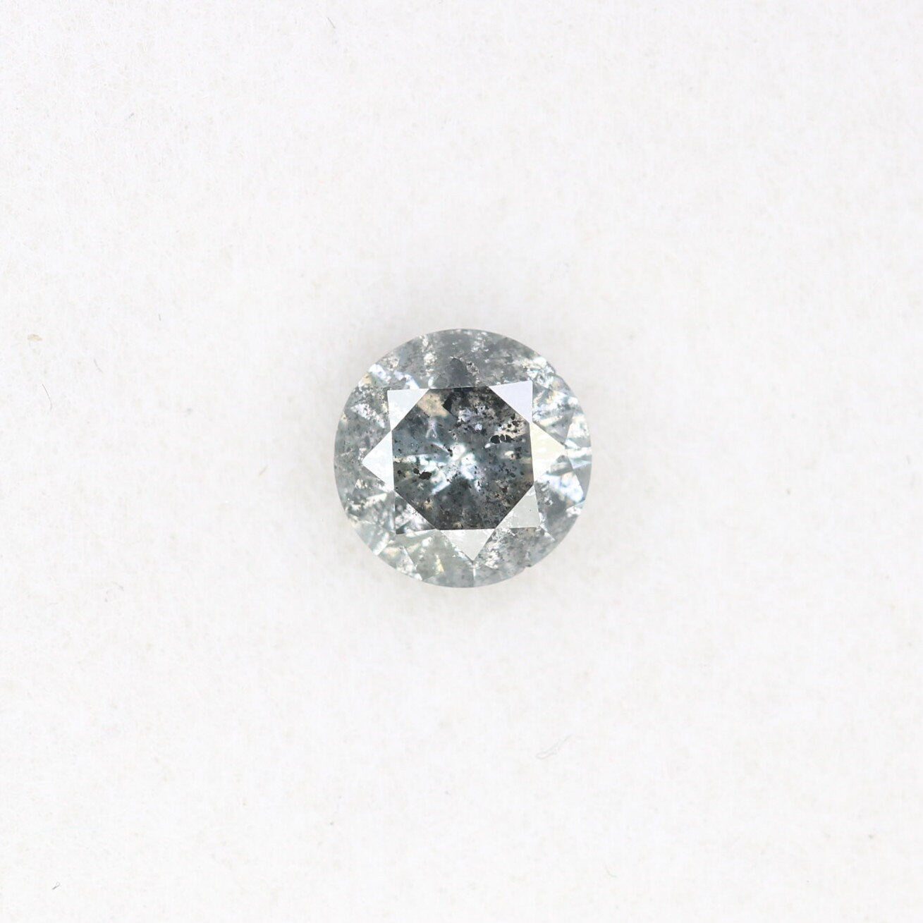 0.41 CT Salt and Pepper Round Brilliant Cut Diamond | Ideal for Engagement or Wedding Ring | Perfect Gift for Wife | Gold Ring Diamonds
