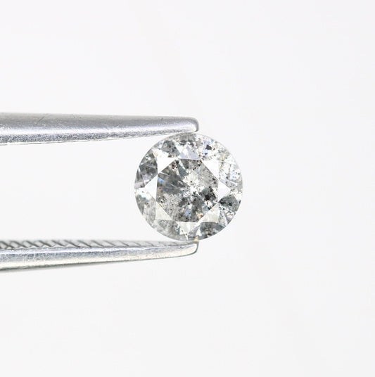 0.43 CT Loose Salt and Pepper Diamond | Brilliant Cut Natural Stone for Engagement Rings | Unique Wedding or Birthday Gift