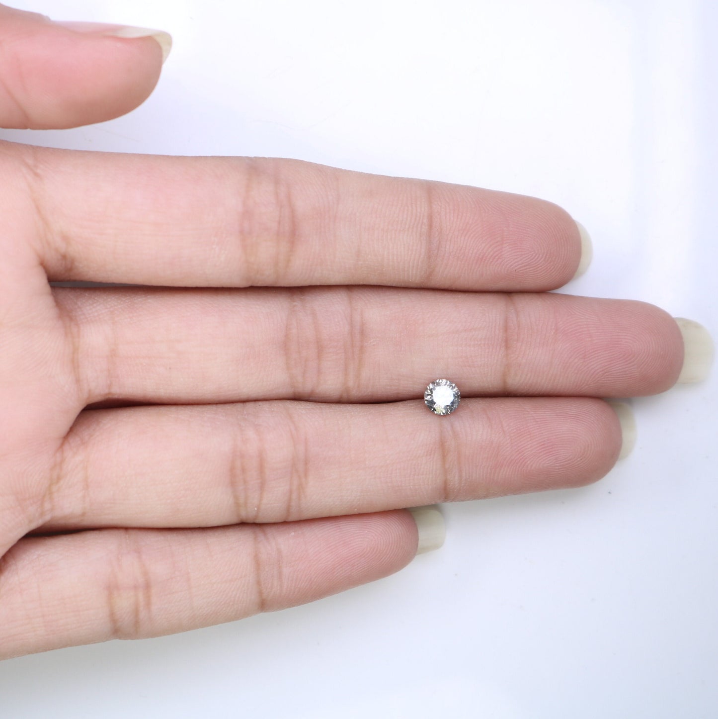 0.41 CT Salt and Pepper Round Brilliant Cut Diamond | Ideal for Engagement or Wedding Ring | Perfect Gift for Wife | Gold Ring Diamonds