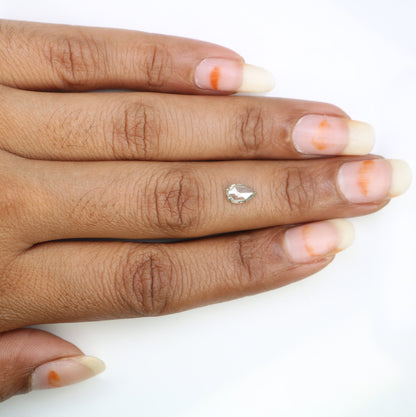 Loose Rose Cut Pear Diamond for Engagement Ring | Rustic Diamond for Gold Ring | Unique Gemstone for Custom Jewelry