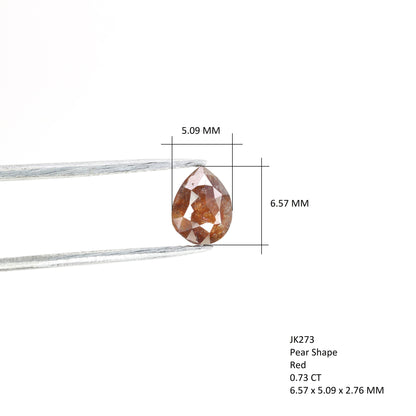 0.73 CT Gorgeous Pear Shape Red Colour Natural Diamond For Ring | Fancy Red Colour | Wedding Jewlery | Gift For HerFor Gold Ring Diamonds