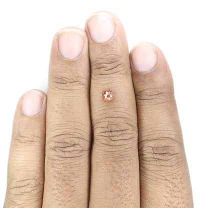 0.91 CT Natural Rustic Red Cushion Diamond - Unique Engagement or Wedding Ring, Custom Gold Jewelry & Statement Piece for Special Occasions