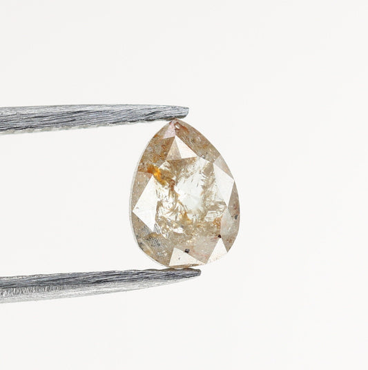 0.59 CT Rustic Peach Colour Pear Shape Diamond For Ring, For Pendant, Customized Jewlery MakingFor Gold Ring Diamonds