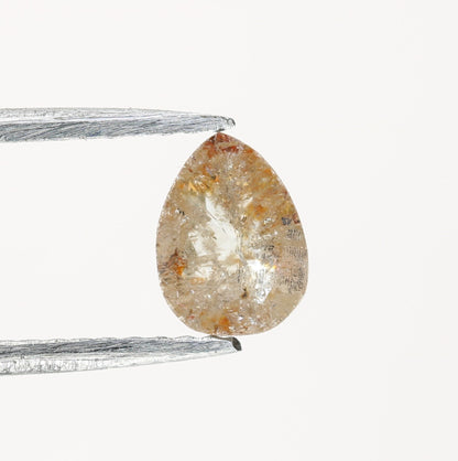 0.59 CT Rustic Peach Colour Pear Shape Diamond For Ring, For Pendant, Customized Jewlery MakingFor Gold Ring Diamonds