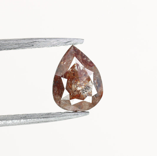 0.58 CT Pear Shape Natural Red Colour Rustic Diamond For Proposal Ring, Wedding Presence, Classy Red Diamond RingFor Gold Ring Diamonds