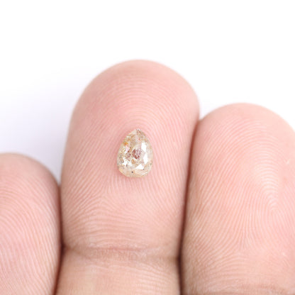 0.59 CT Rustic Peach Colour Pear Shape Diamond For Ring, For Pendant, Customized Jewlery MakingFor Gold Ring Diamonds