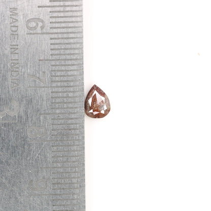 0.58 CT Pear Shape Natural Red Colour Rustic Diamond For Proposal Ring, Wedding Presence, Classy Red Diamond RingFor Gold Ring Diamonds