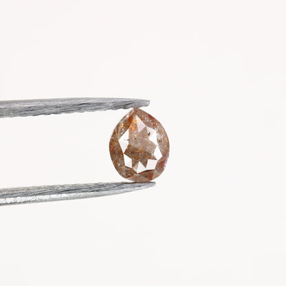 0.6 CT Beautiful Pear Shape Grey Red Colour Rustic Diamond For Multiple Ocassion And WeddingFor Gold Ring Diamonds