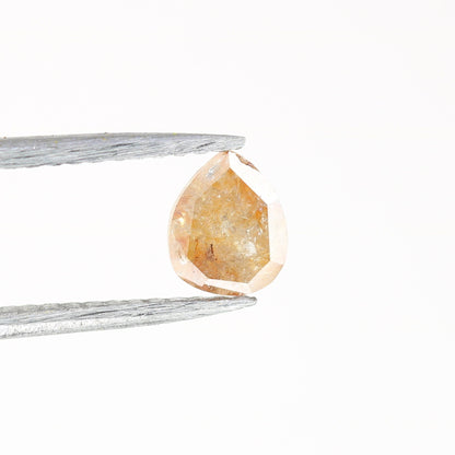 0.48 CT Natural Peach Colour Rustic Pear shape Diamond For Wedding Ring, Proposal Ring, Customized Jewlery MakingFor Gold Ring Diamonds