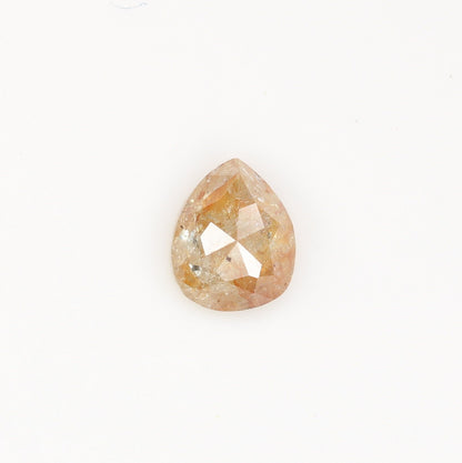 0.48 CT Natural Peach Colour Rustic Pear shape Diamond For Wedding Ring, Proposal Ring, Customized Jewlery MakingFor Gold Ring Diamonds