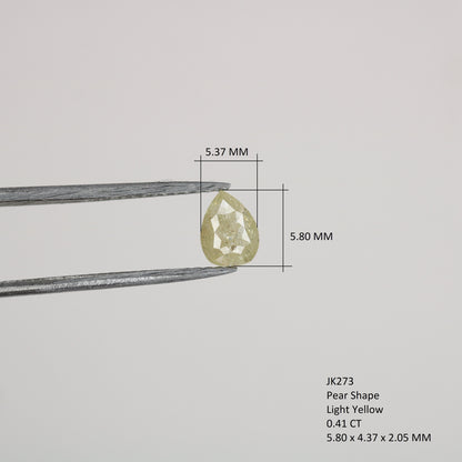 0.41 CT Natural Pear Shaped Light Yellow Diamond For Wedding Presence | Classy Ring | Pear Shape Diamond| Gift For  HerFor Gold Ring