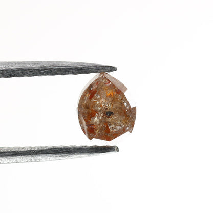 0.6 CT Beautiful Pear Shape Grey Red Colour Rustic Diamond For Multiple Ocassion And WeddingFor Gold Ring Diamonds