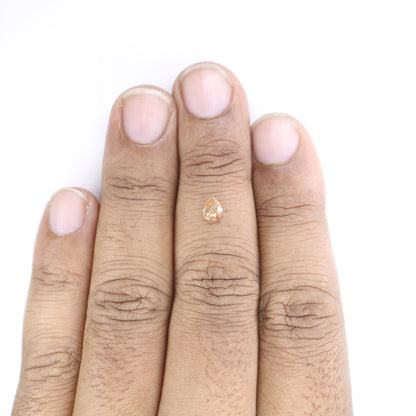 0.48 CT Natural Peach Colour Rustic Pear shape Diamond For Wedding Ring, Proposal Ring, Customized Jewlery MakingFor Gold Ring Diamonds