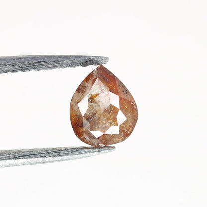 0.51 CT Red Colour Rustic Pear Shape Natural Diamond For Wedding Jewlery, Diamond Pendant, Gift For HerFor Gold Ring Diamonds