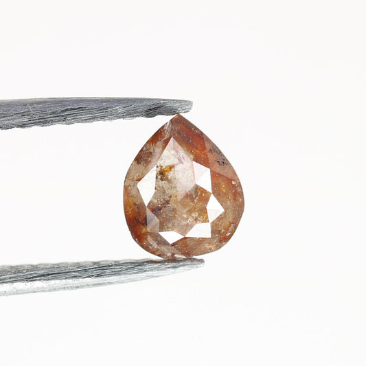 0.51 CT Red Colour Rustic Pear Shape Natural Diamond For Wedding Jewlery, Diamond Pendant, Gift For HerFor Gold Ring Diamonds