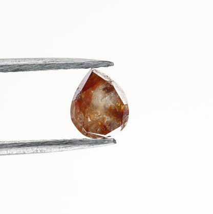 0.51 CT Red Colour Rustic Pear Shape Natural Diamond For Wedding Jewlery, Diamond Pendant, Gift For HerFor Gold Ring Diamonds