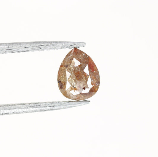 0.63 CT Red Colour Pear Shape Rustic Diamond For Engagement Ring | Classy Red Colour | Pear RingFor Gold Ring Diamonds