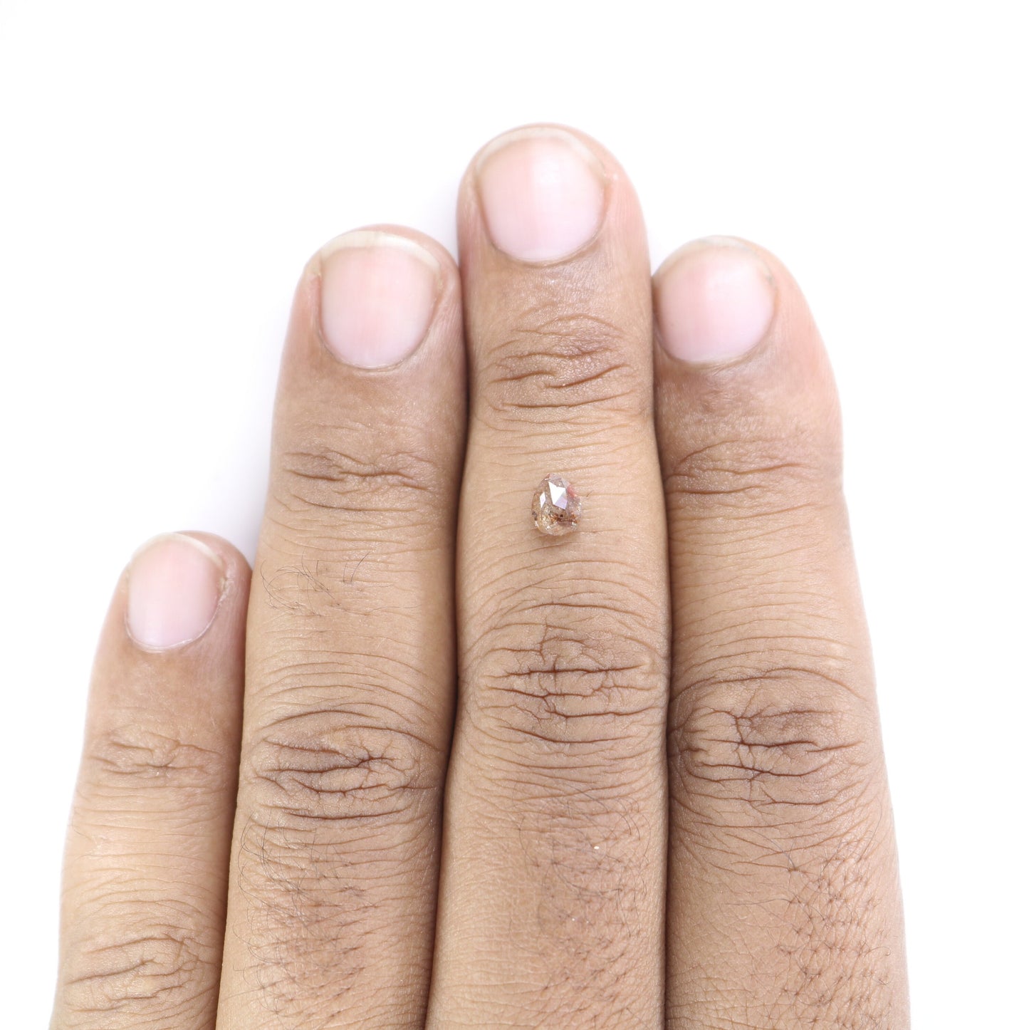 0.63 CT Red Colour Pear Shape Rustic Diamond For Engagement Ring | Classy Red Colour | Pear RingFor Gold Ring Diamonds