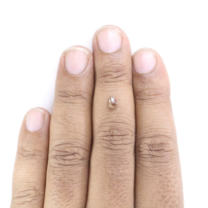 0.63 CT Red Colour Pear Shape Rustic Diamond For Engagement Ring | Classy Red Colour | Pear RingFor Gold Ring Diamonds