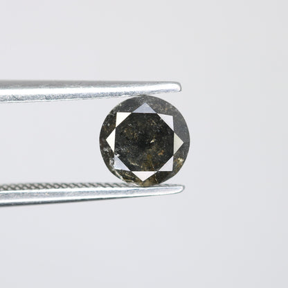 0.82 CT Round Salt and Pepper Galaxy Diamond | Natural Loose Diamond for Custom Gold Rings and Fine Jewelry