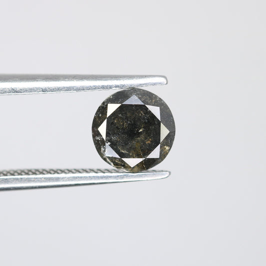 0.82 CT Round Salt and Pepper Galaxy Diamond | Natural Loose Diamond for Custom Gold Rings and Fine Jewelry