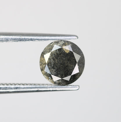 0.77 CT Round Brilliant Cut Galaxy Diamond | Natural Salt and Pepper Black Diamond for Rings, Earrings, Necklaces | Wholesale Pricing