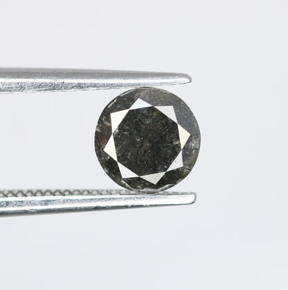 0.78 CT Galaxy Salt and Pepper Diamond | Round Rose Cut Loose Black Diamond for Custom Jewelry Design | Wholesale Pricing Available