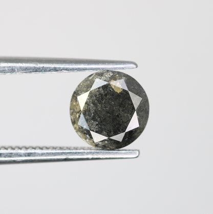 0.77 CT Round Brilliant Cut Galaxy Diamond | Natural Salt and Pepper Black Diamond for Rings, Earrings, Necklaces | Wholesale Pricing