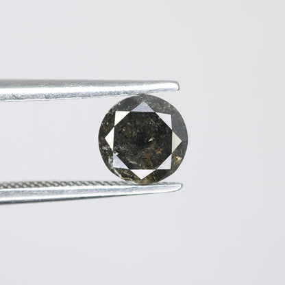 0.82 CT Round Salt and Pepper Galaxy Diamond | Natural Loose Diamond for Custom Gold Rings and Fine Jewelry
