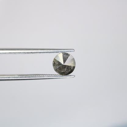 0.77 CT Round Brilliant Cut Galaxy Diamond | Natural Salt and Pepper Black Diamond for Rings, Earrings, Necklaces | Wholesale Pricing