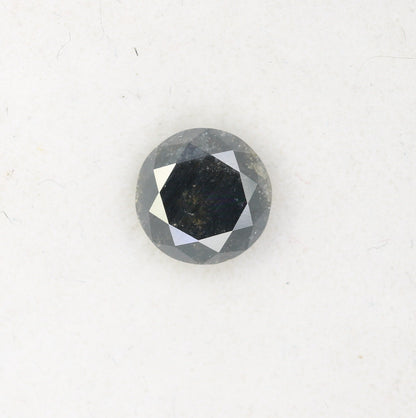 0.76 CT Round Brilliant Cut Salt and Pepper Black Diamond | Loose Natural Diamond for Earrings, Pendants, Necklaces | Wholesale Pricing