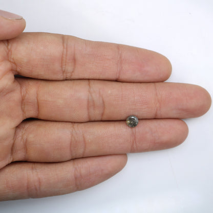 0.77 CT Round Brilliant Cut Galaxy Diamond | 5.6mm Natural Salt and Pepper Black Diamond | Loose Stone for Gold Rings | Perfect Gift for Her