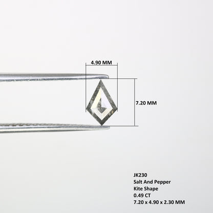 0.49 CT Kite shape Natural Loose Diamond  -Kite Shape Salt and Pepper Diamond - For Salt Pepper Diamond Ring - Sale Offer- Unique Gift