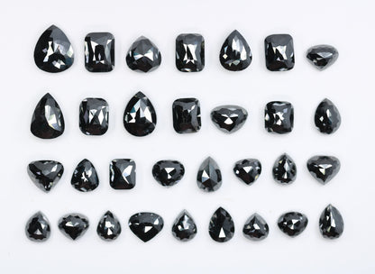Antique Mixed Shape Black Diamonds | Natural Loose Salt and Pepper Diamonds | Unique Gems for Sale | Perfect Gift for Jewelry Lovers