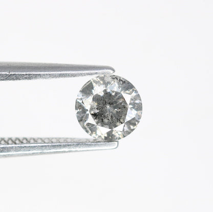 0.45 CT Loose Salt and Pepper Diamond | Brilliant Cut Natural Stone for Custom Gold Rings and Fine Jewelry