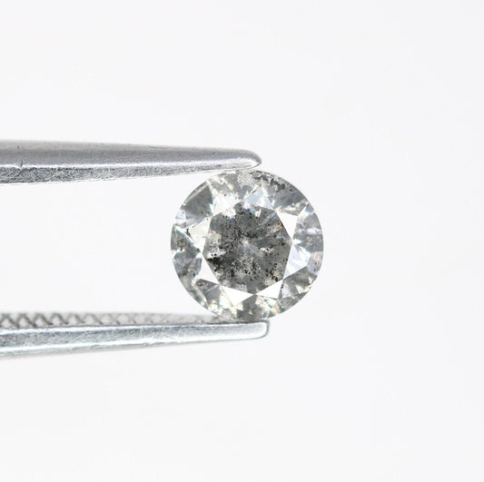 0.45 CT Loose Salt and Pepper Diamond | Brilliant Cut Natural Stone for Custom Gold Rings and Fine Jewelry