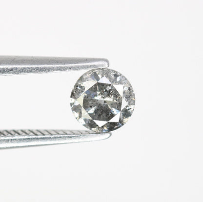 0.40 CT Brilliant Cut Salt and Pepper Diamond | Loose Natural Diamond for Custom Gold Rings and Fine Jewelry