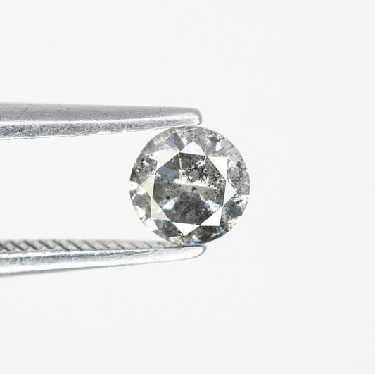 0.40 CT Brilliant Cut Salt and Pepper Diamond | Loose Natural Diamond for Custom Gold Rings and Fine Jewelry