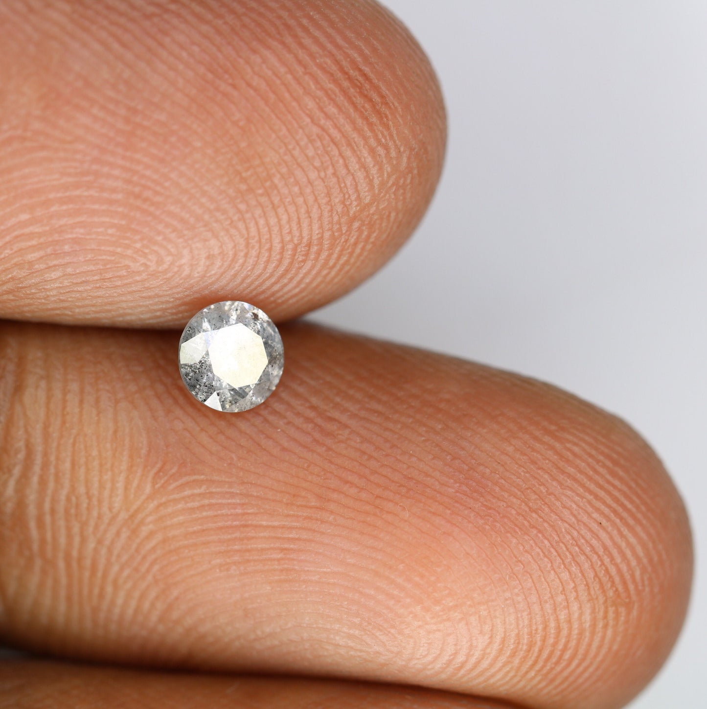 0.40 CT Brilliant Cut Salt and Pepper Diamond | Ideal for Engagement Rings and Custom Gold Jewelry