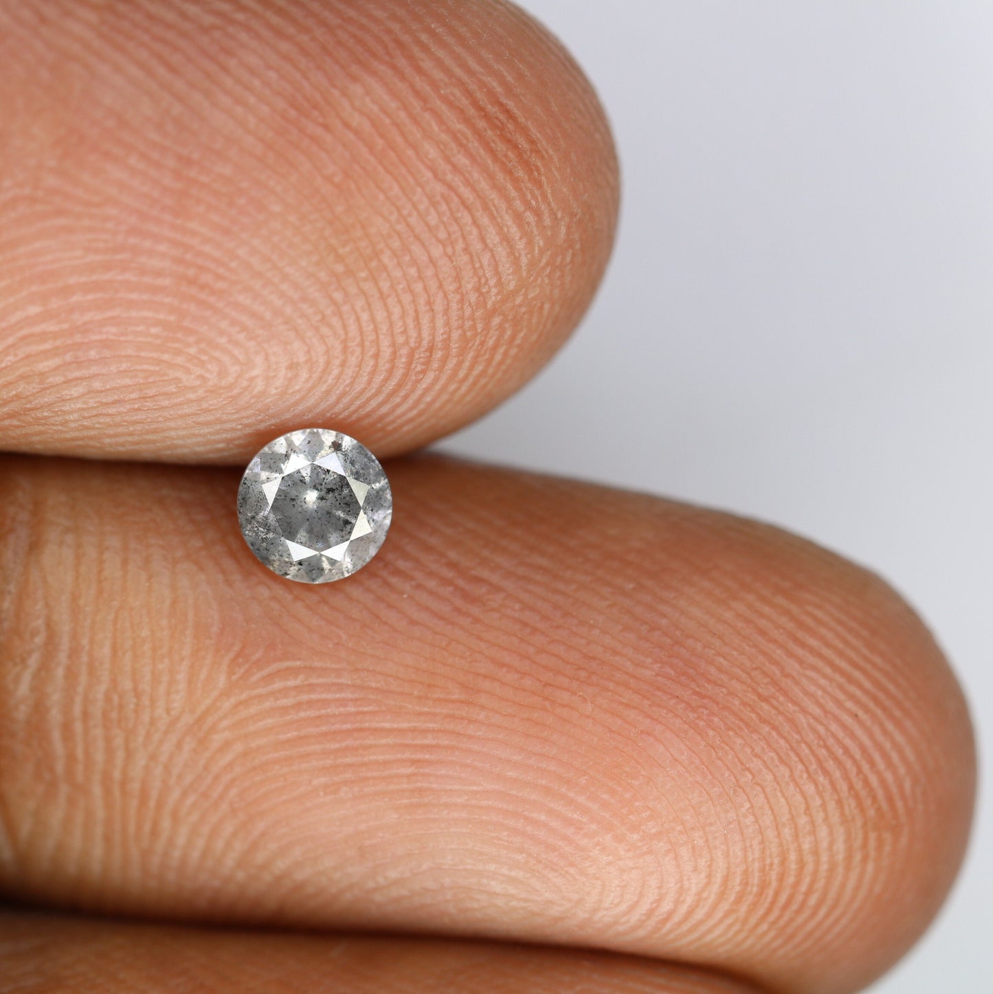 0.40 CT Brilliant Cut Salt and Pepper Diamond | Ideal for Engagement Rings and Custom Gold Jewelry