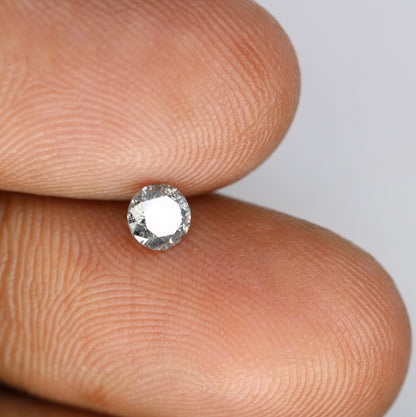 0.40 CT Brilliant Cut Salt and Pepper Diamond | Loose Natural Diamond for Custom Gold Rings and Fine Jewelry